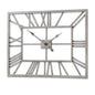 Silver Rectangular Skeleton Wall Clock