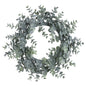 Large Frosted Eucalyptus Candle Wreath