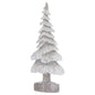 Carved Wood Effect Grey Small Snowy Tree