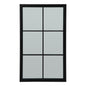 Black Wood Large Window Mirror